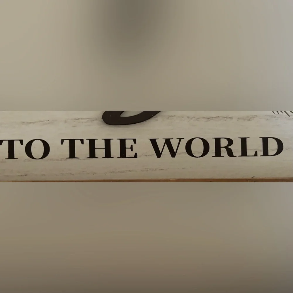 Joy to the world hanging wall sign NWT NEW wood Christmas Xmas festive decor 24”
